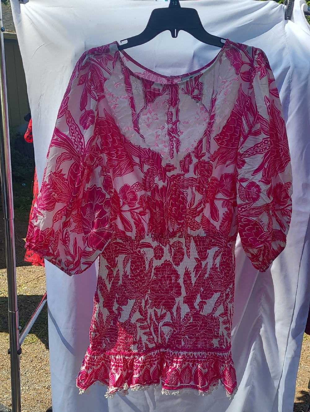 FARM Rio Pink Floral Mini Dress